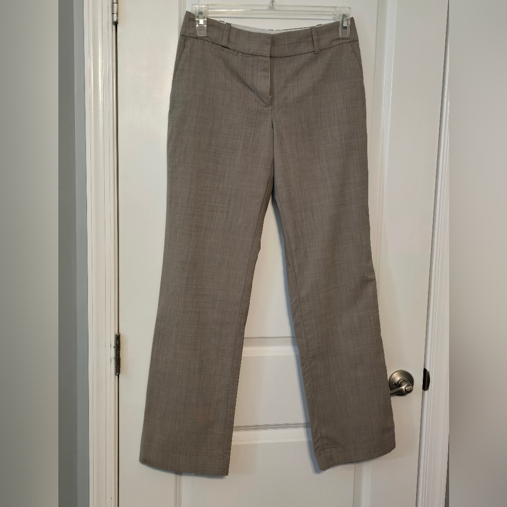 Ann Taylor Women's Sz 4 Tan & Black Plaid Lined Trousers, EC